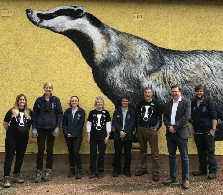 Colin Smyth MSP joined the Scottish Wildlife Trust and Scottish Badgers to launch Scottish Badger Week © Lyndsay Mark / Scottish Wildlife Trust 