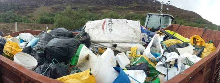 300 bags of rubbish collected during a beach clean at Dun Canna © Noel Hawkins 
