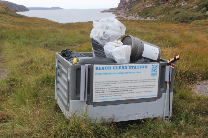 130 kilograms of litter have been collected in the station in the first month © Noel Hawkins