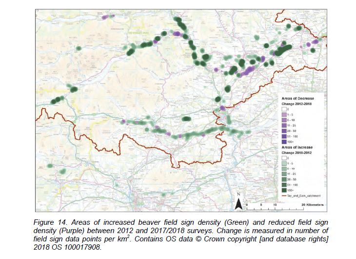 Figure from SNH beaver survey 2018 (Crown Copyright)