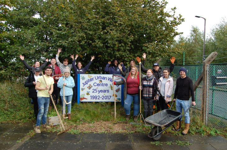 Volunteers from People's Postcode Lottery at Jupiter Urban Wildlife Centre in Grangemouth © Rory Syme