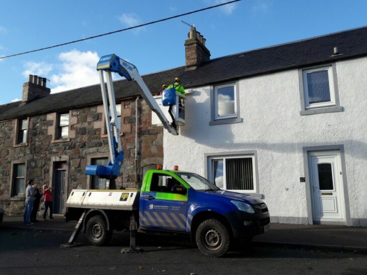 Installing swift boxes in Stanley © Daniele Muir