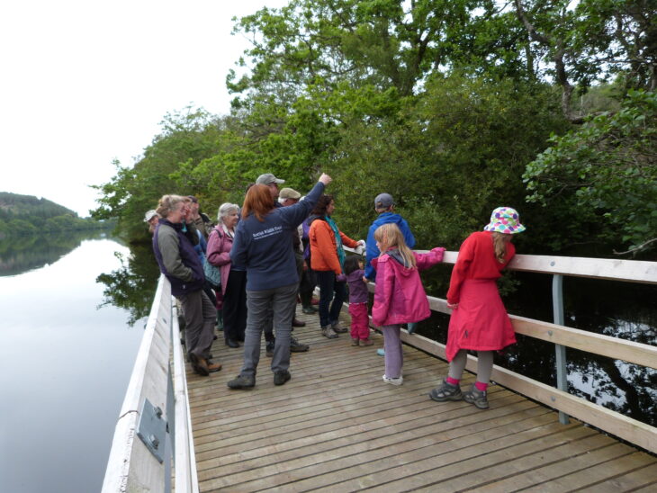 Visitors enjoy a guided walk in Knapdale during the Scottish Beaver Trial © Scottish Beaver Trial