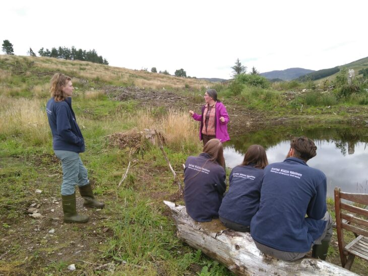 The Perthshire ranger team learning about the Garth Wood project © Sara Rasmussen