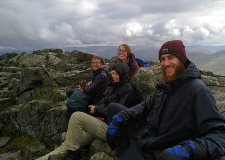 The Perthshire ranger team on the summit of Schiehallion © Sara Rasmussen