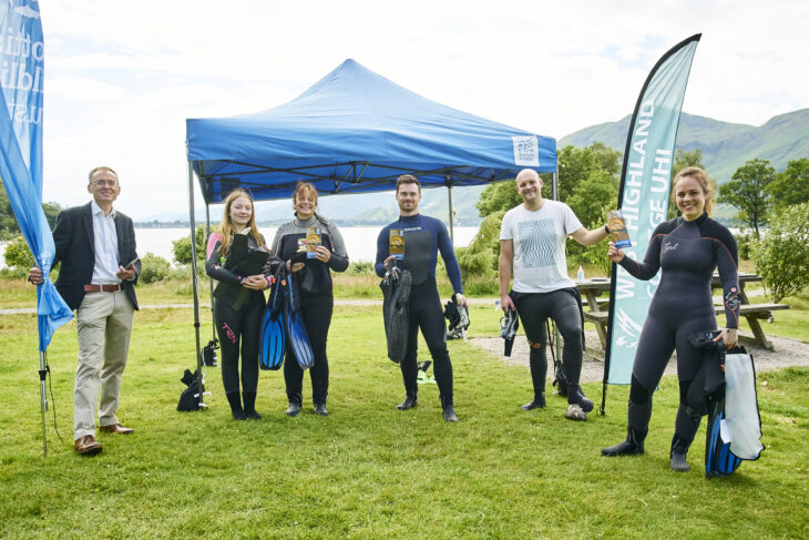 Kate Forbes MSP (far right) at the launch of the Lochaber Snorkel Trail