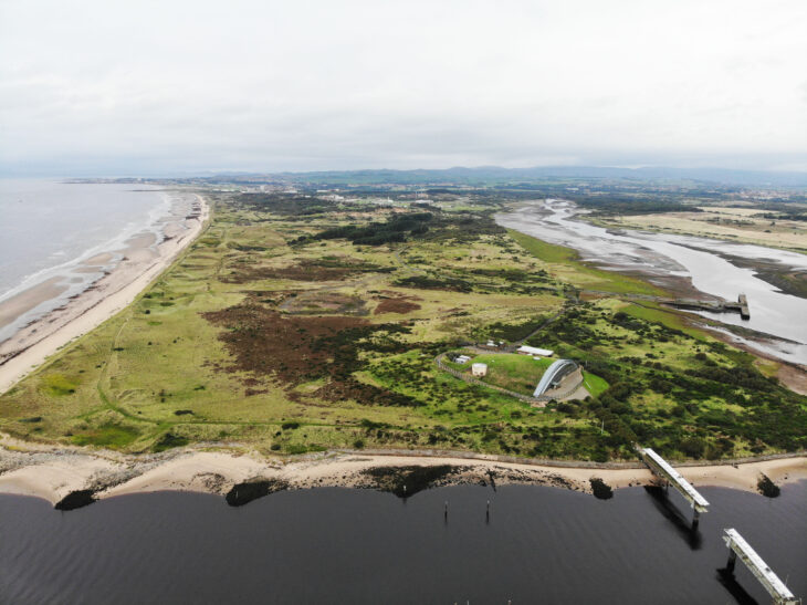 Image showing drone shot of the Ardeer peninsula