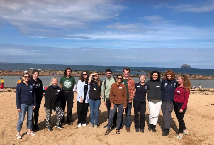 A group of young people on North Berwick beach for the GenSea Marine Policy event.