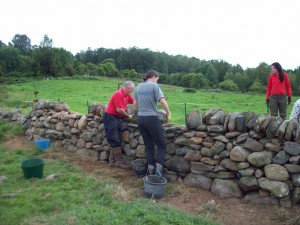 Add the top layer- the capping stones