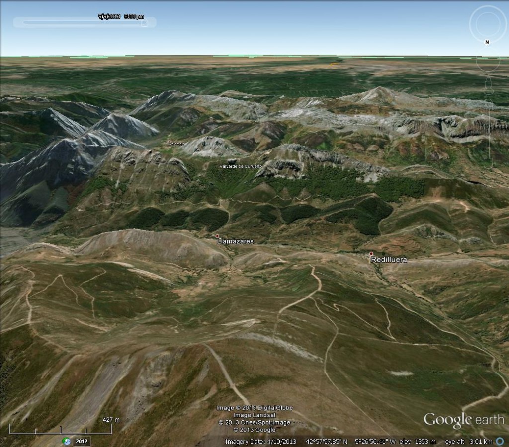 The Cantabrian Mountains in Google Earth