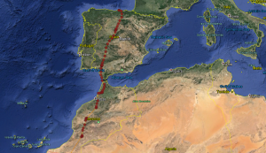 Blue YD continues northwards through Spain - copyright SWT