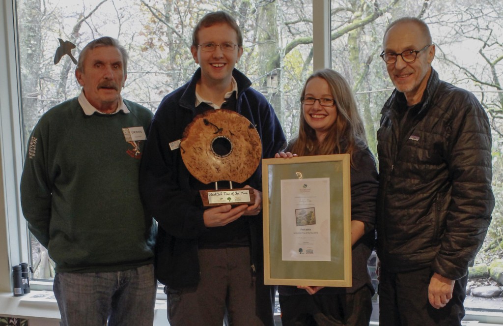 Me and some of the Loch of the Lowes volunteer team with the trophy © Marion Moore