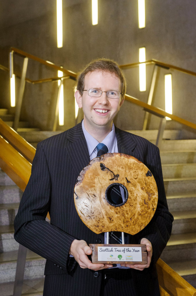 Me with the Scottish Tree of the Year trophy - © Helen Pugh Photography