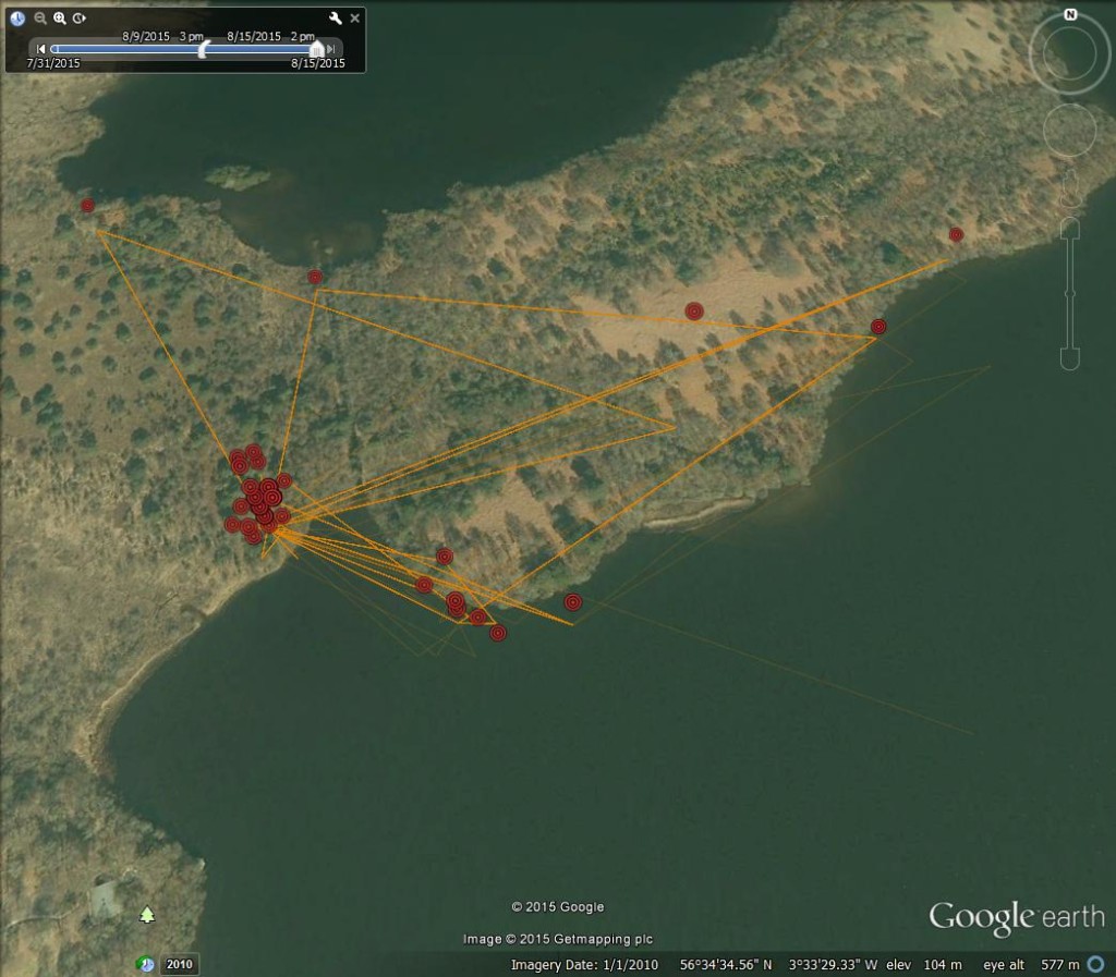 FR3's movements between 9th & 15th August 2015