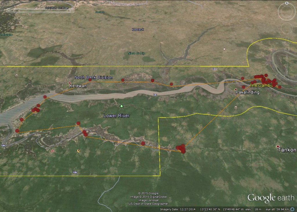 FR4's movements from 25th September to 2nd October 2015