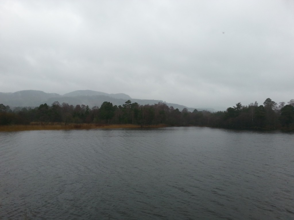 A rainy day at Loch of the Lowes © James Cummings