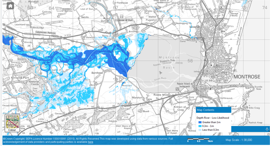 SEPA flood map basin